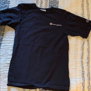 Small Embroidered Champion Tee Shirt Black